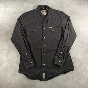 Rafter C Pro Flex Performance Dark Grey Button Up Mens Small